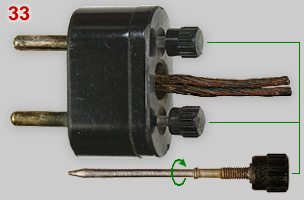 Plug with hollow pins