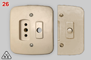 AVE 10A socket and push button