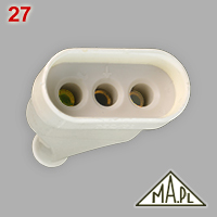 10A connector plug with recess