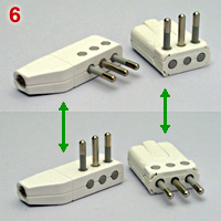 BTicino corner plugs, 10A