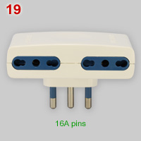 CEI 23-50 16A 3-way multi-plug