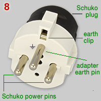 Thai Schuko adapter wiith Schuko plug