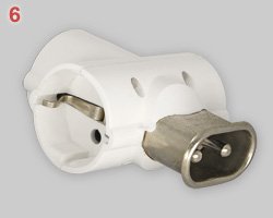 Earthed appliance connector made by Broghammer
