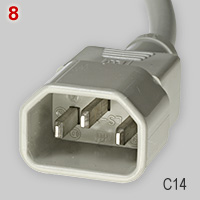 IEC 60320 C14 flex cord plug
