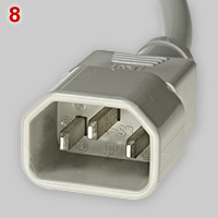 IEC 60320 type E appliance plug (male)