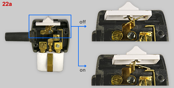 VIMAR appliance connector with slide switch