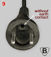 Polish connector plug without fuctional earth contact