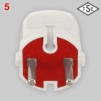 Asymmetrical rewirable CEE 7/17 plug