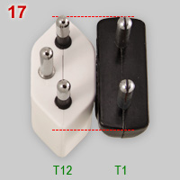 Comparison of Swiss Type 1 and Type 12 plugs