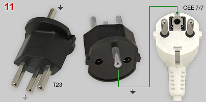 Swiss T23 FixAdapter for IEC 7/7 plugs