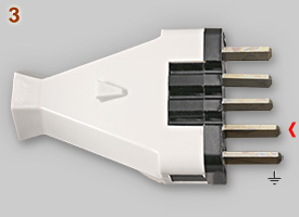 5-pin Flako-type plug made by Elektro-Praga