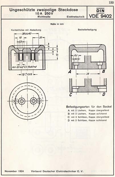 Sheet with DIN-VDE 9402 dimensions