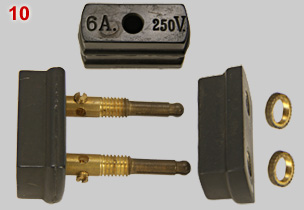 Unknown ebonite plug, parts