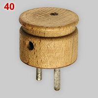 Wooden plug made in 1943