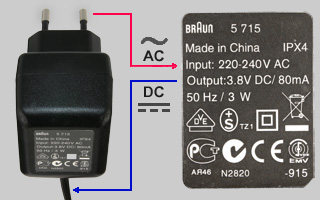 AC plug with AC-DC transformer