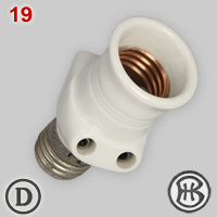 Bender & Wirth adapter for E27 lamp socket