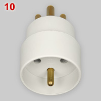 Danish adapter for CEE 7-5 plugs