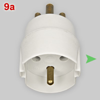 Danish adapter for CEE 7-7 plugs