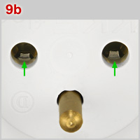 Danish adapter for CEE 7-7 plugs, detail