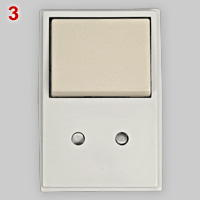 Danish not earthed socket with switch