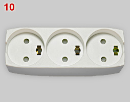 Danish triple extention cord socket