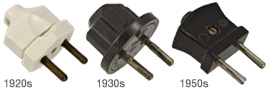 Examples of classic 2-pin plugs