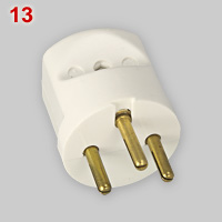 Classic French 6A-250V earthed plug