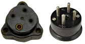 French 3-phase socket and plug, small