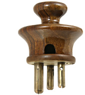 GAC 3-pin wooden plug