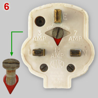 classic BS 1363 plug with fuse rating indicator
