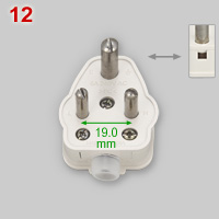 IS 1293 6A, 3-pin plug