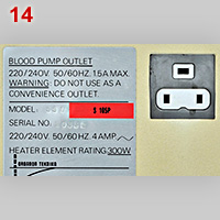 Blood pump with Walsall gauge outlet