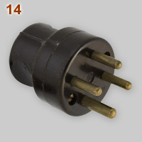 Obsolete Italian 3-phase 4-pin plug