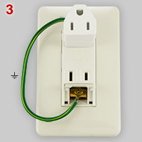 Japanese 15A-125V socket with ground adapter