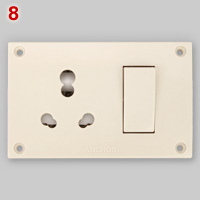 Socket for 6 and 16 Amp IS1293 plugs, made in India