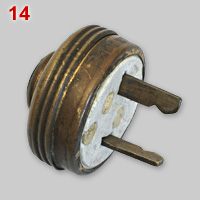 Not earthed T-type flat blade plug