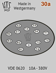 HTS 10A - 380V 14-pin socket, details
