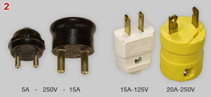 2-pin plugs used in UK and US