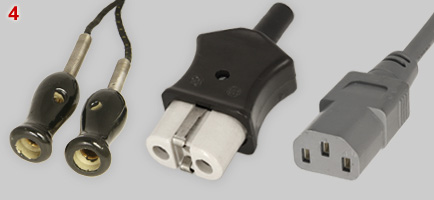 Three appliance connectors