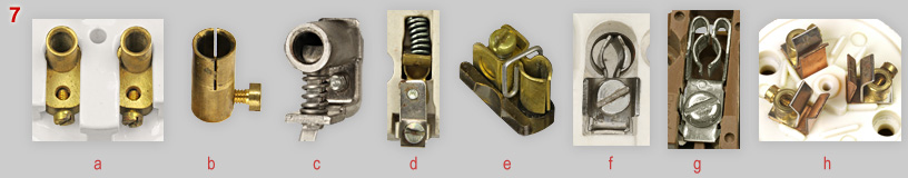 Various types of socket contacts