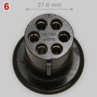 Bulgin 5A 6-pin connector plug