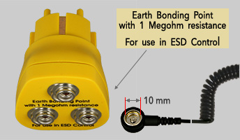 ESD plug, front