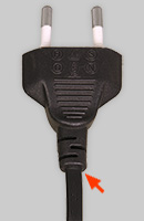 Europlug with molded cord