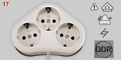 Schuko triple outlet made in DDR