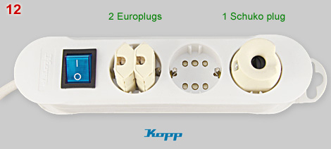 DUOversal Schuko triple outlet