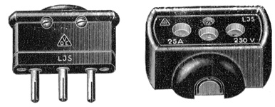 Lindner 3-pin plug and socket