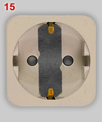 Socket with detail of key lock