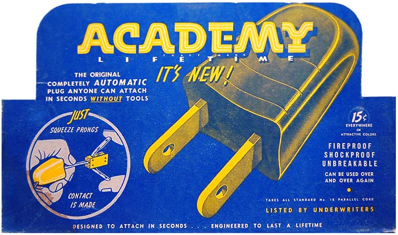 Part of carton of /Academy automatic plug