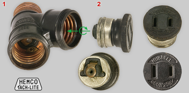 Hemco lamo outlet and Hubbell attachment plug