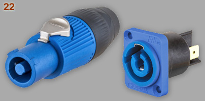 Hubbell TwistLock connector - blue